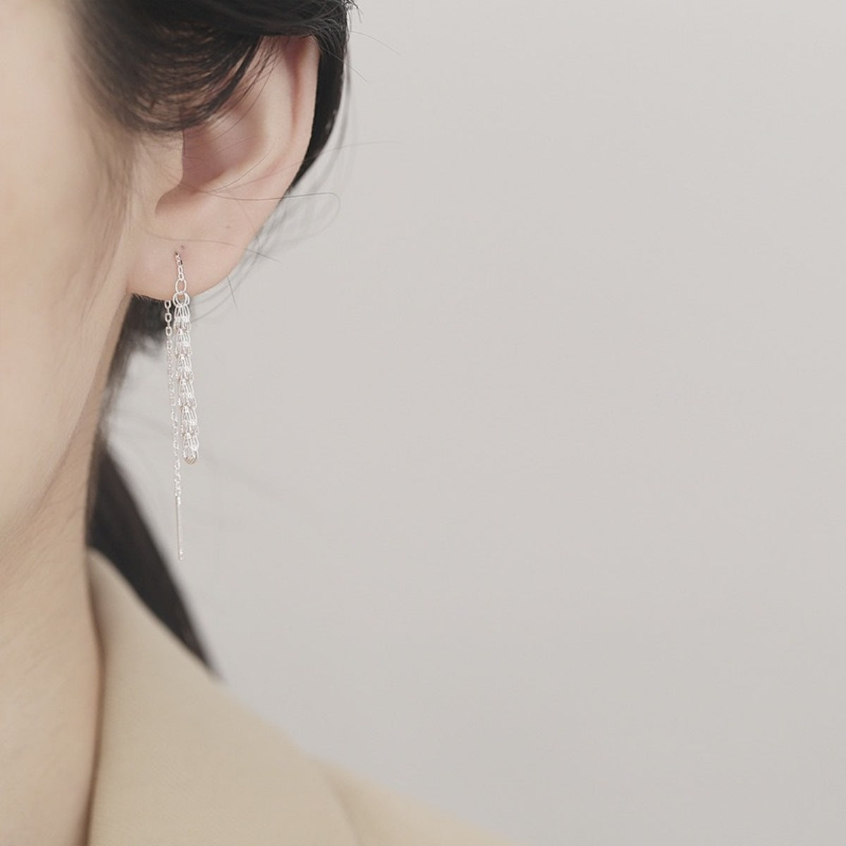 Sterling Silver Threader Earrings in Silver - women's earrings