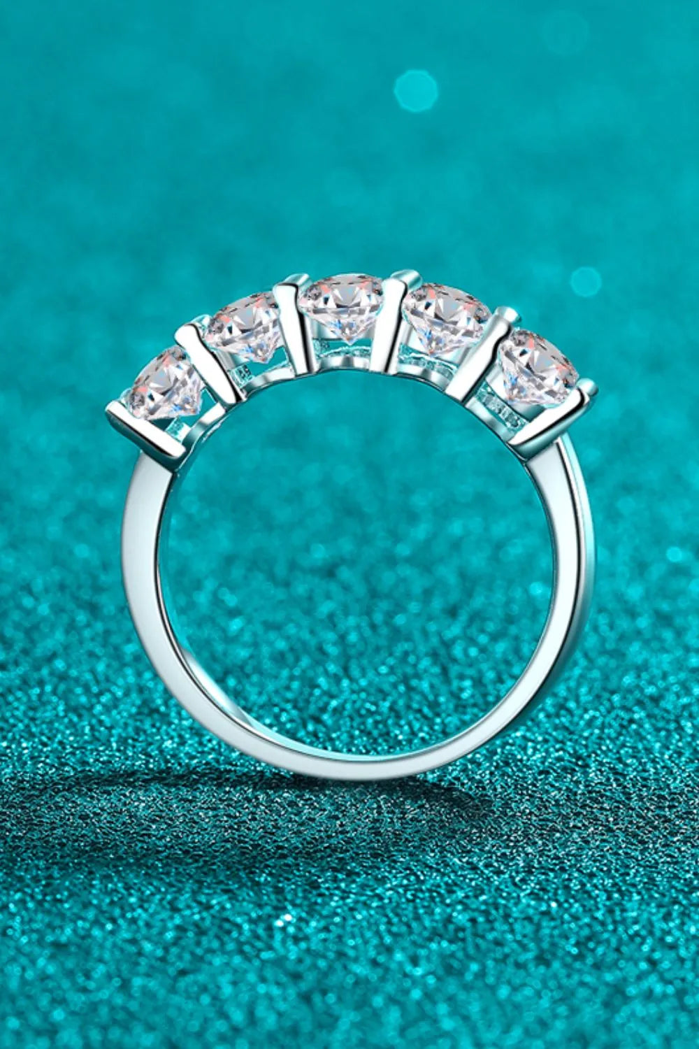 2.5 Carat Moissanite Sterling Silver Ring in Silver - women's ring
