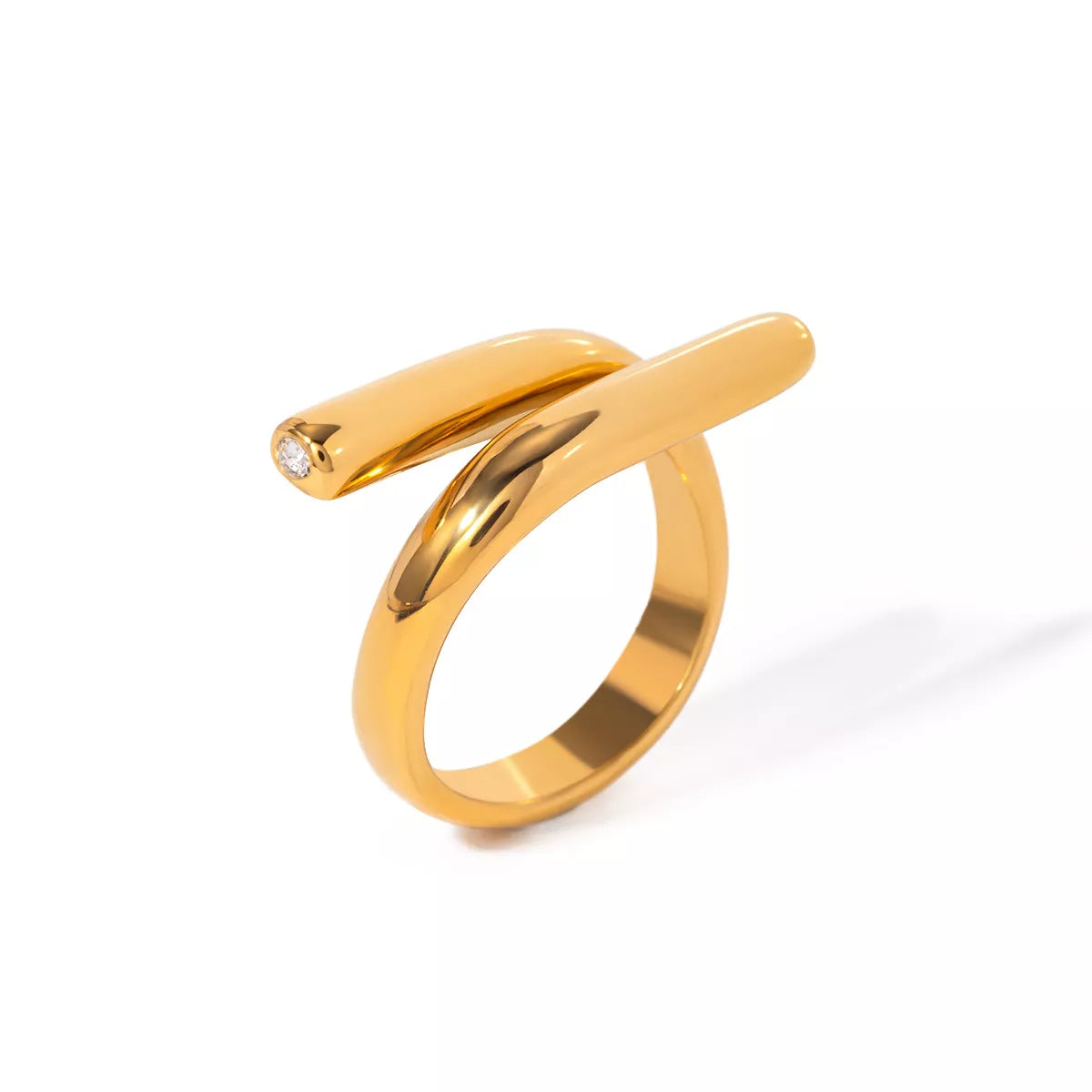 Stainless Steel Bypass Ring - alternate ring view