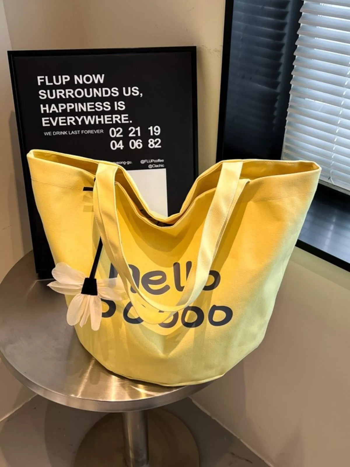 Letter Canvas Tote Bag - alternate product view