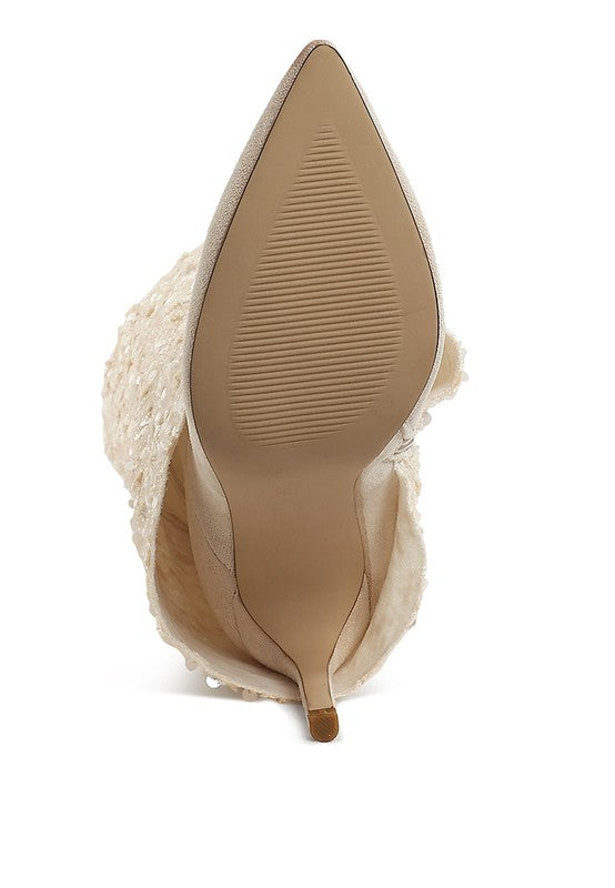 Sequinned Fold-Over Boots