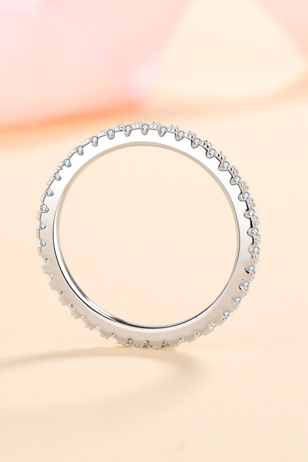 Curious Time Sterling Silver Moissanite Ring in Silver - women's ring
