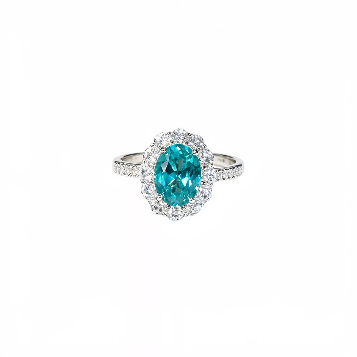 Sterling Silver Emerald Ring - alternate ring view
