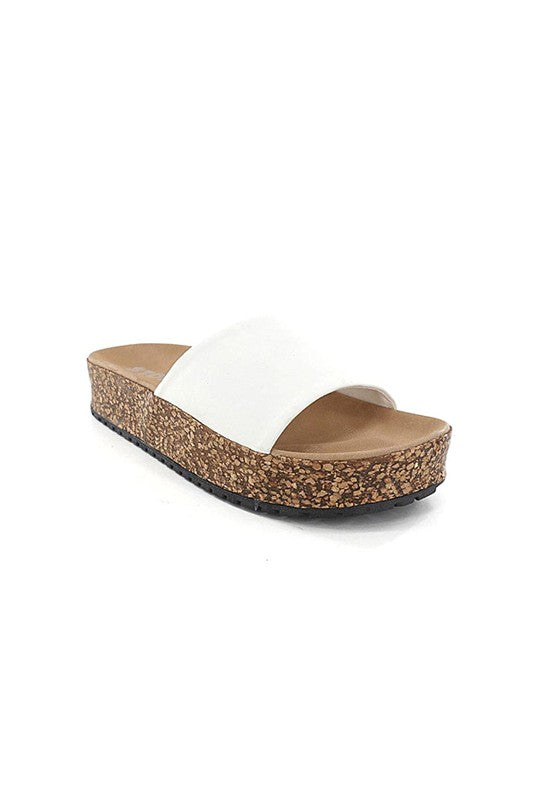 Cork Footbed Slide Sandals