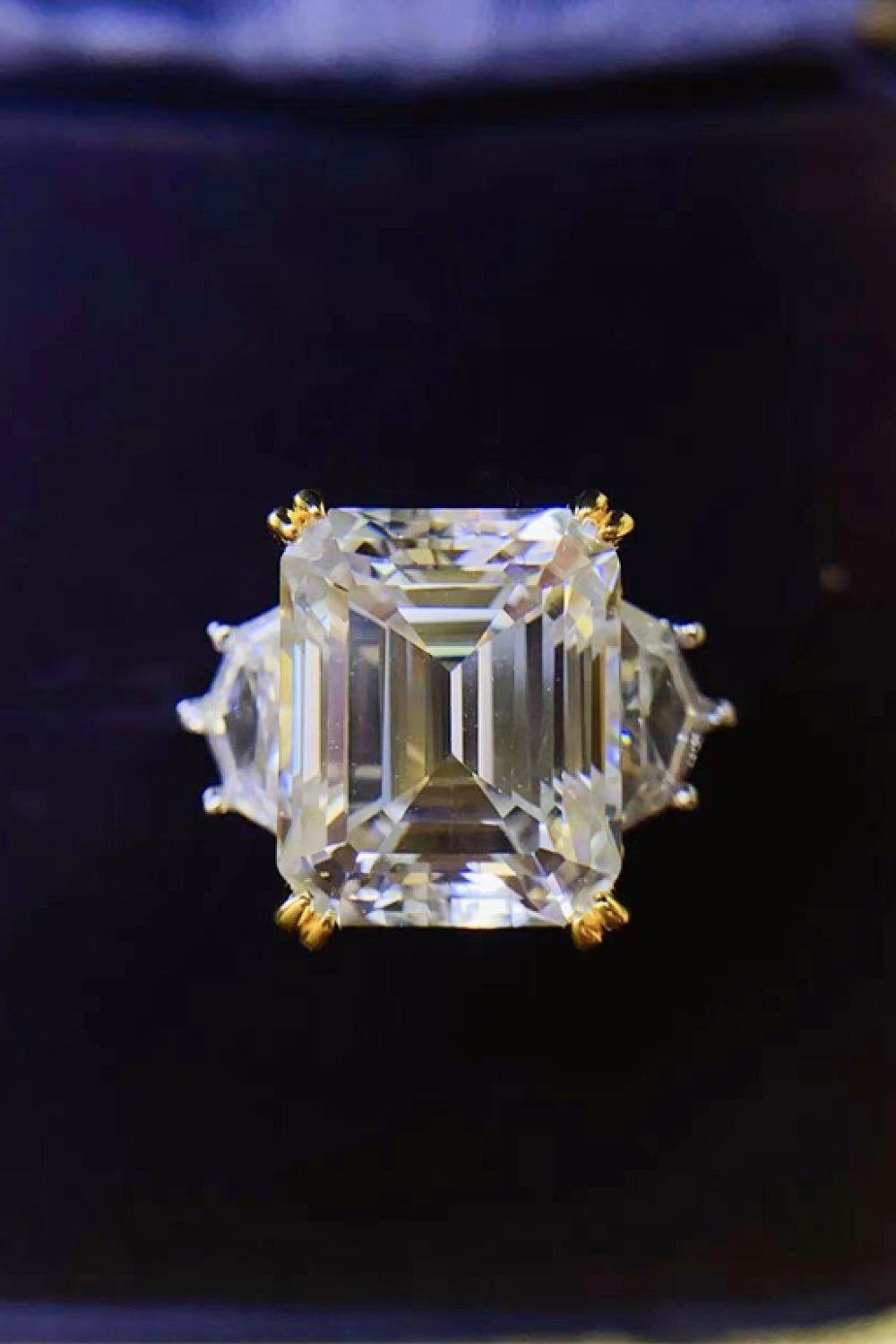 5 Carat Moissanite Sterling Silver Ring in Silver - women's ring
