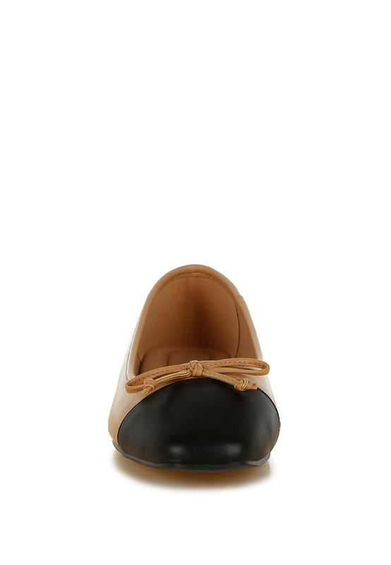 Faux Leather Ballerinas