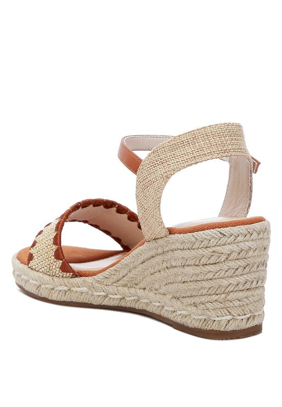 Raffia Wedge Espadrilles Sandals