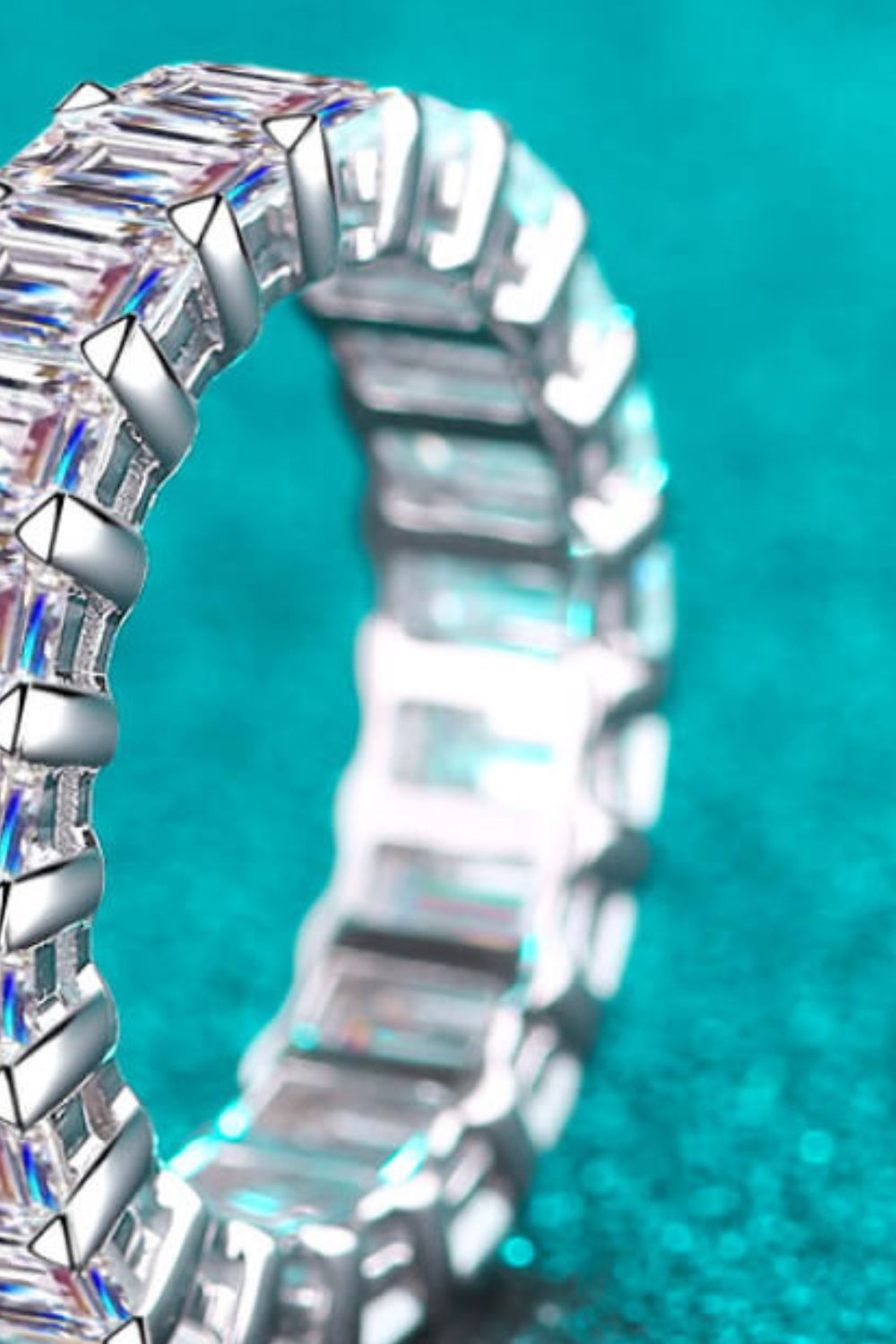 10.5 Carat Moissanite Rhodium-Plated Ring in Silver - women's ring