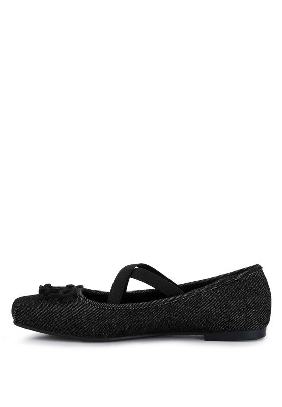 Criss Cross Strap Ballet Flats