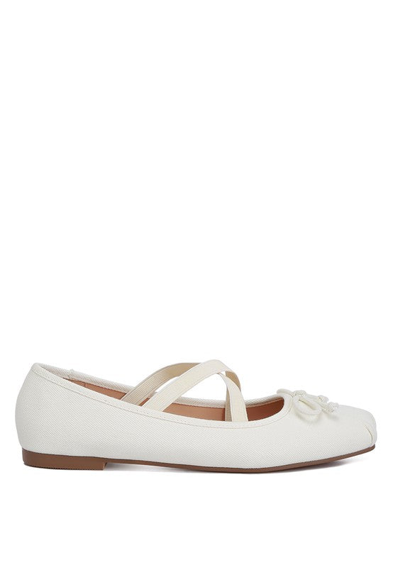 Criss Cross Strap Ballet Flats