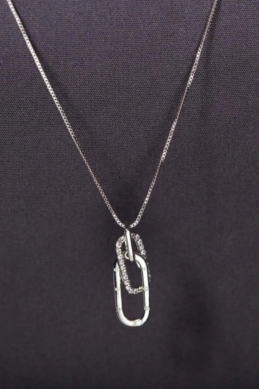 Sterling Silver Inland Zircon Necklace - alternate necklace view