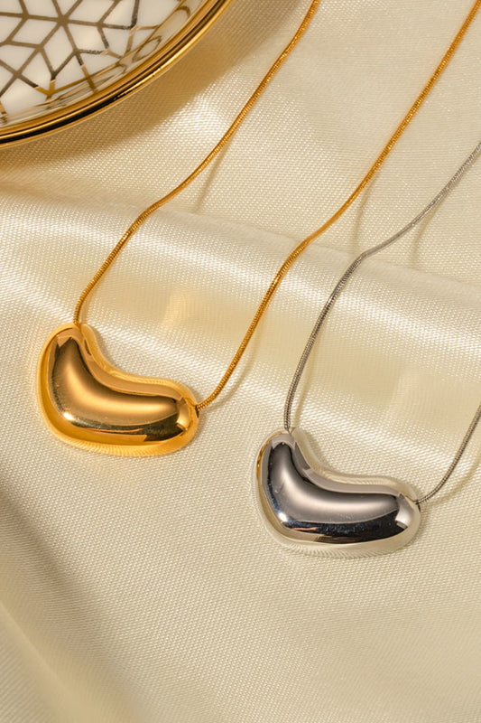 Heart Shape Pendant Necklace in Gold - women's pendant necklace