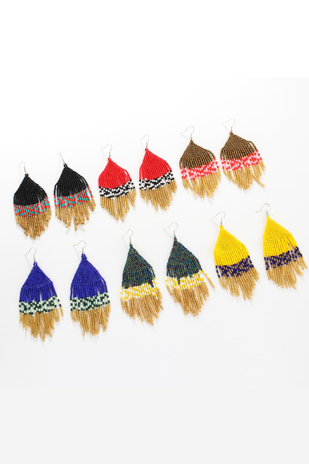 Beaded Dangle Earrings - alternate earring view