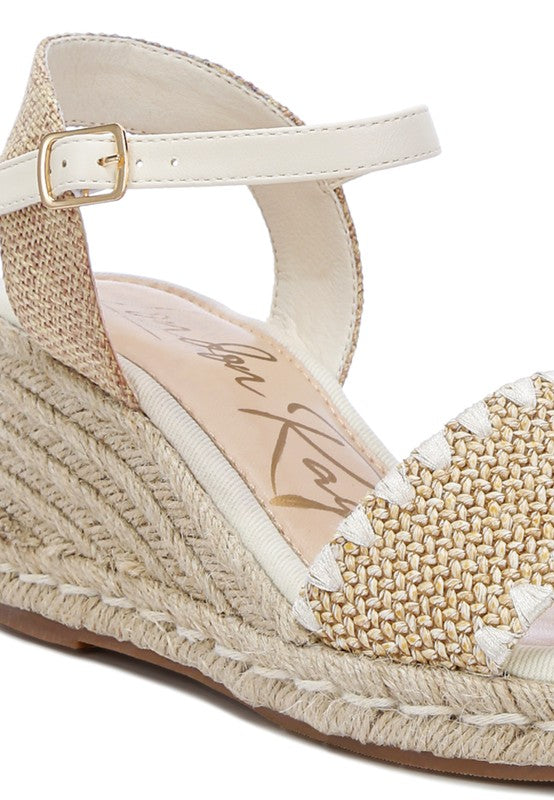 Raffia Wedge Espadrilles Sandals