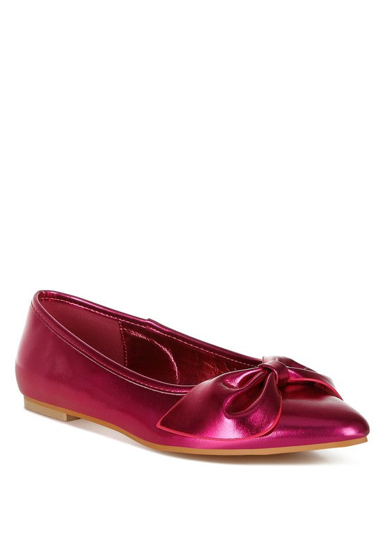 Metallic Pleather Flats