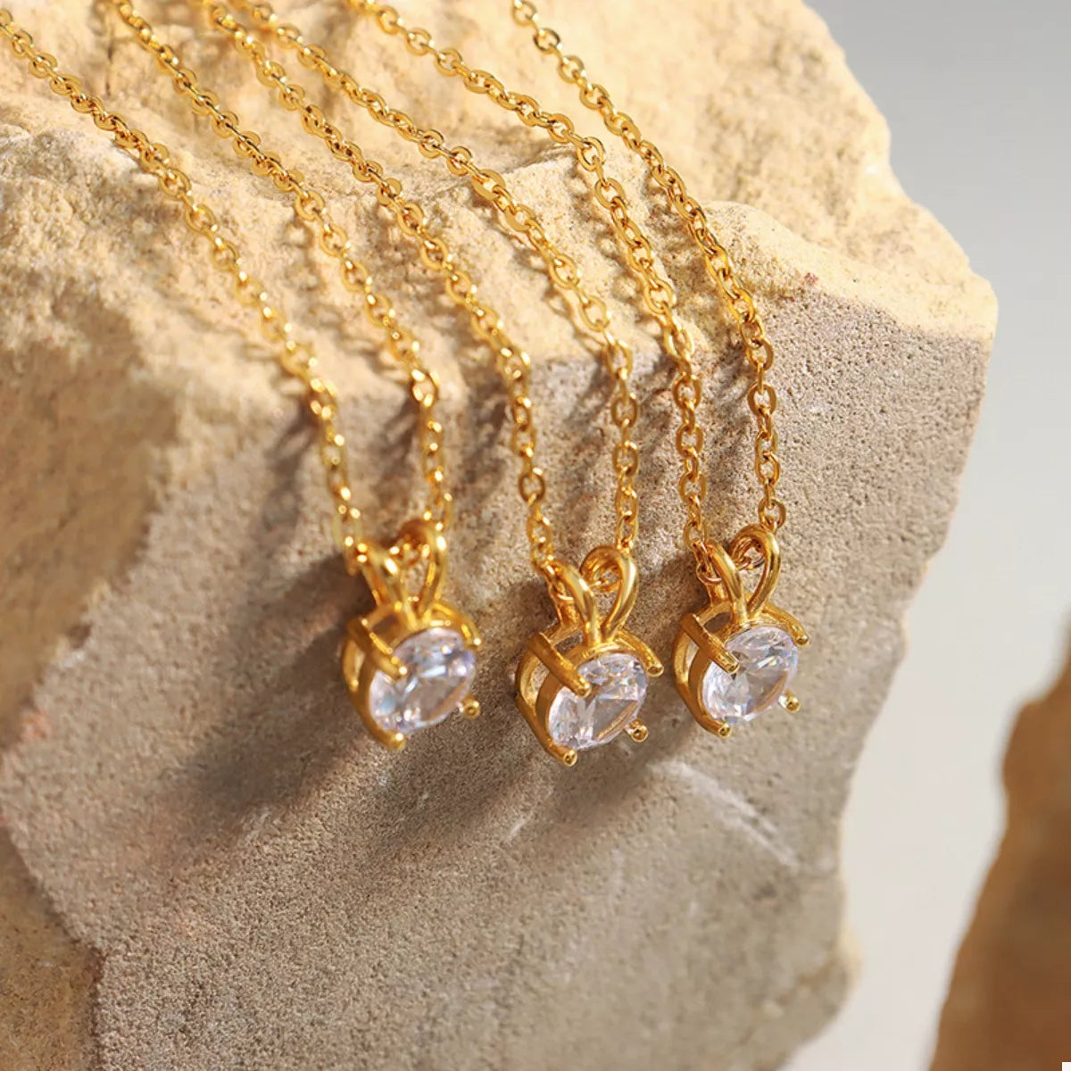 18K Gold-Plated Pendant Necklace - alternate necklace view