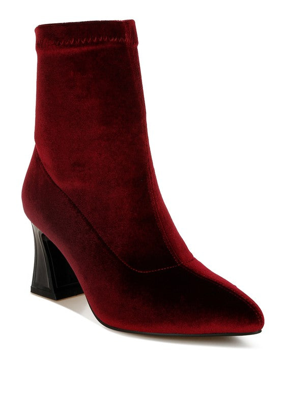 Flared Block Heel Boots