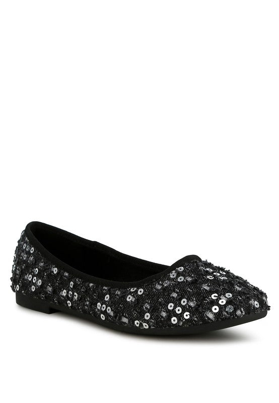 Sequin Ballet Flats