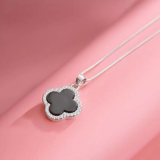 Sterling Silver Clover Pendant Necklace in Silver - women's pendant necklace
