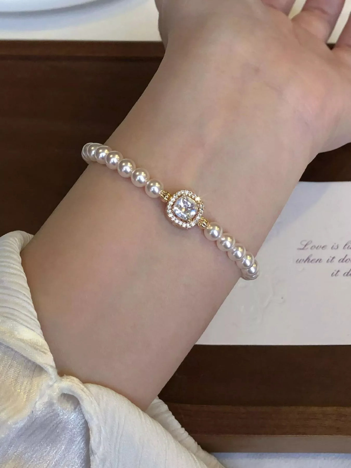 18K Gold-Plated Pearl Bracelet - alternate jewelry view