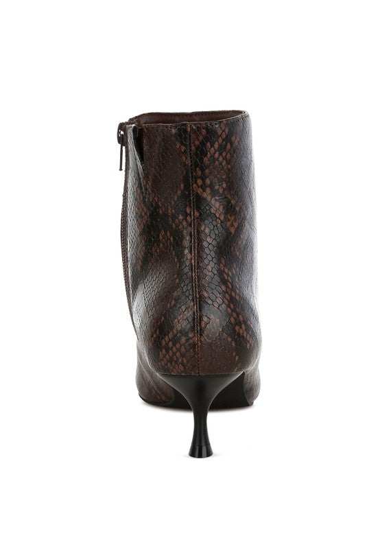 Print Kitten Heel Boots