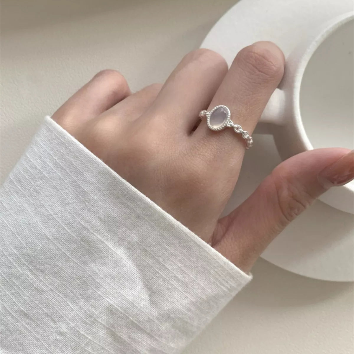 Sterling Silver Open Ring - alternate ring view