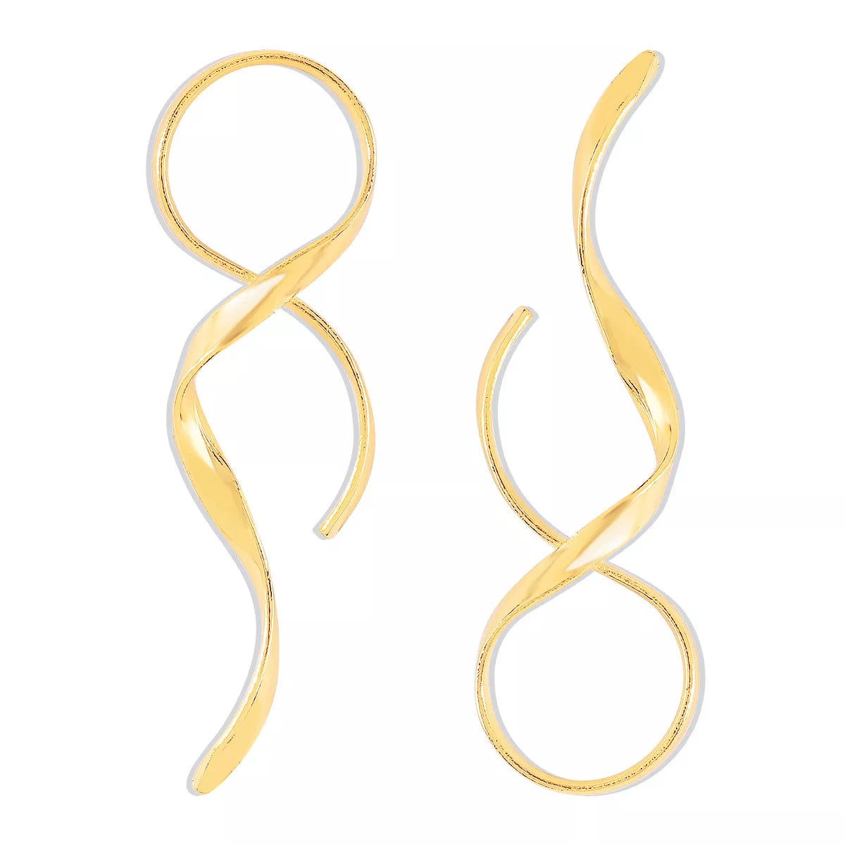 Alloy Spiral Drop Earrings - alternate earring view