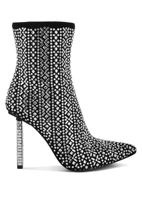 Gem Rhinestones Stiletto Boots