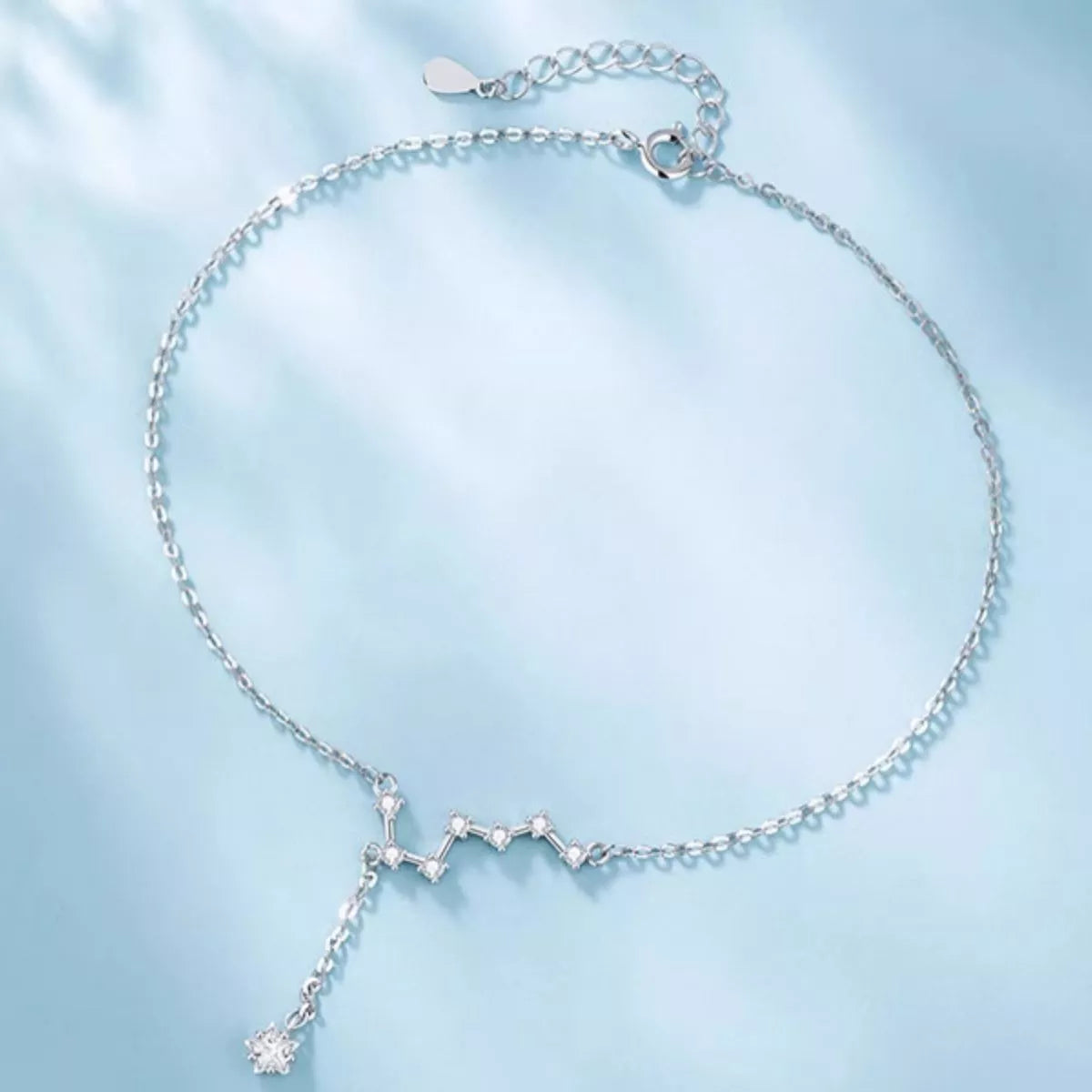 Sterling Silver Zircon Anklet Bracelets - alternate jewelry view