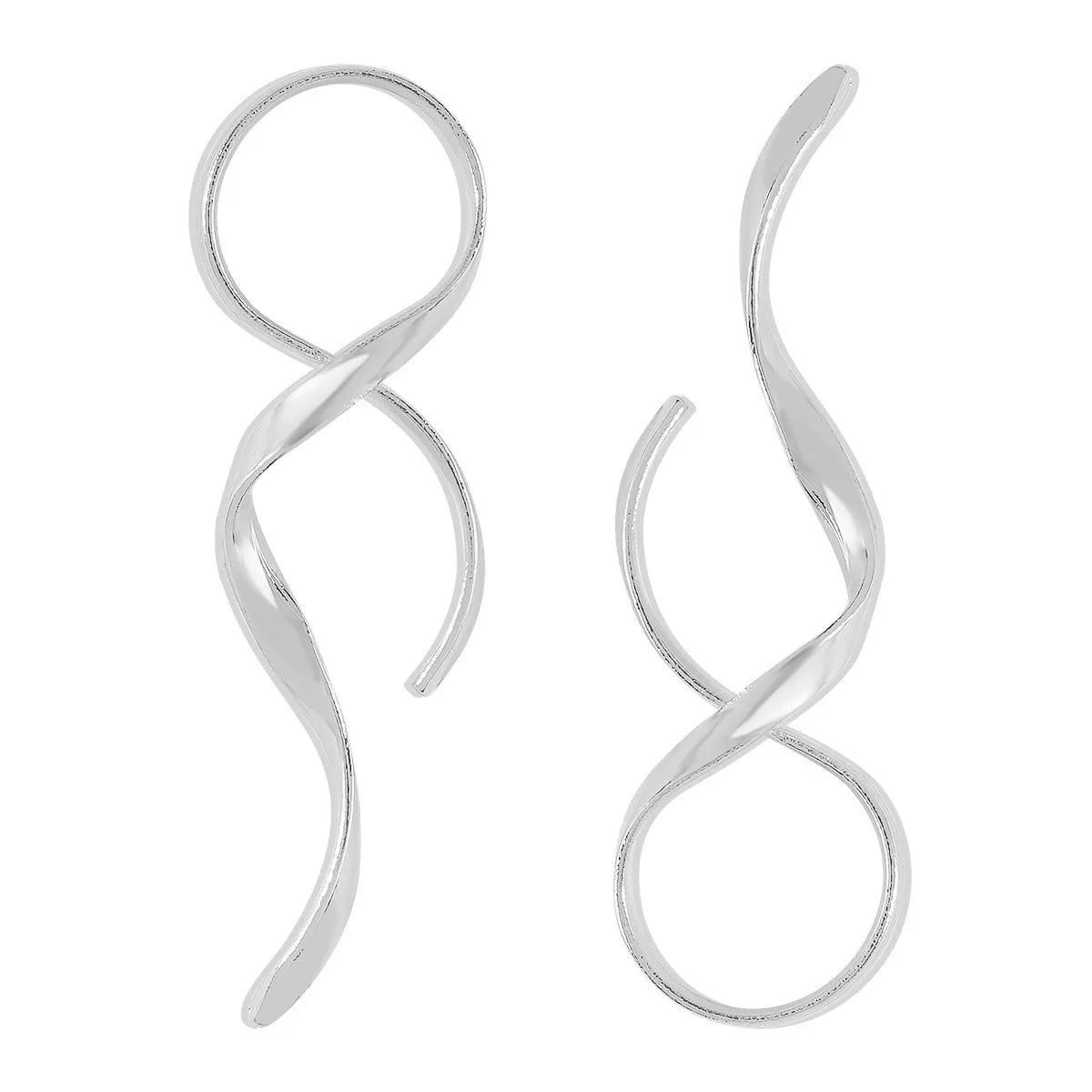 Alloy Spiral Drop Earrings - alternate earring view