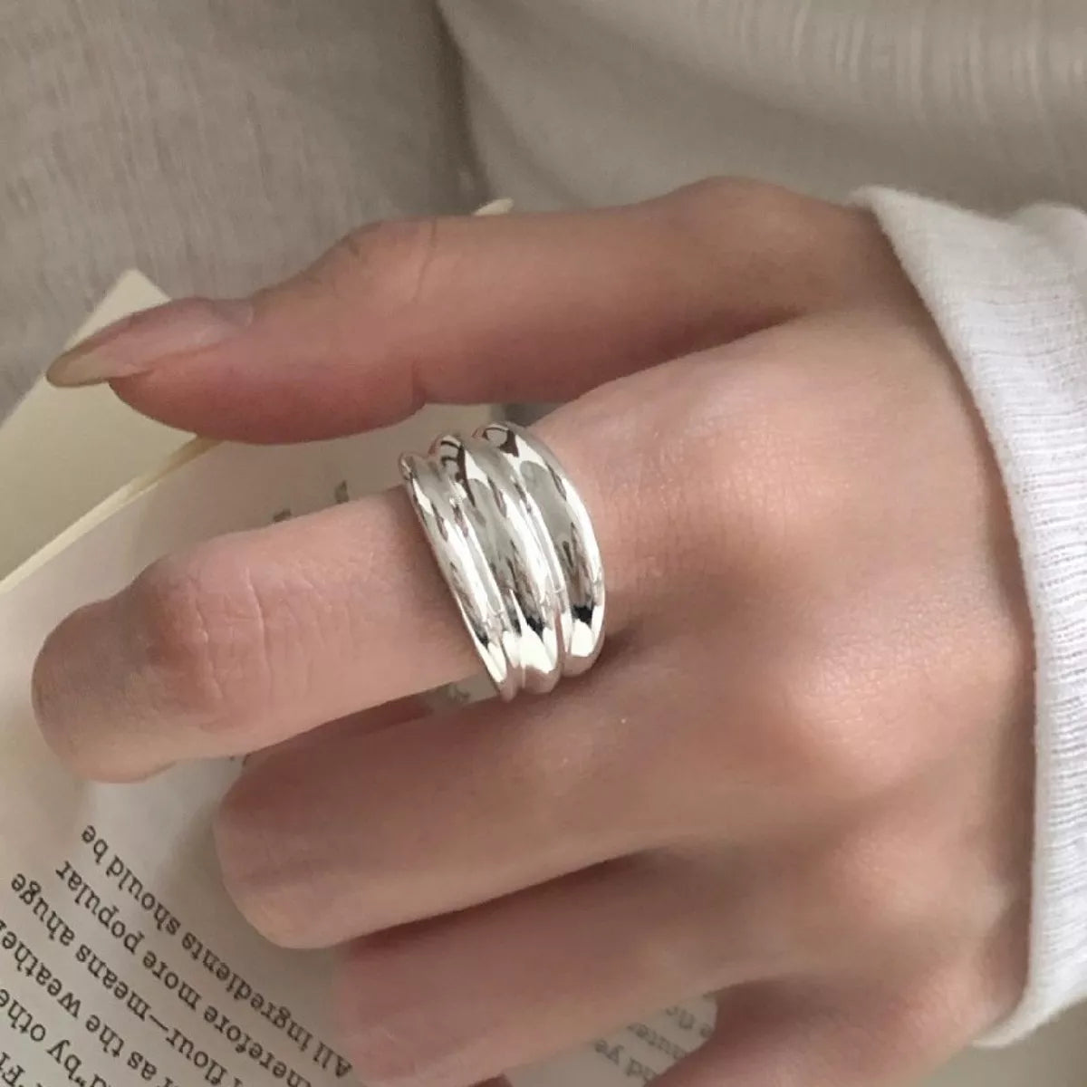 Sterling Silver Open Ring - alternate ring view