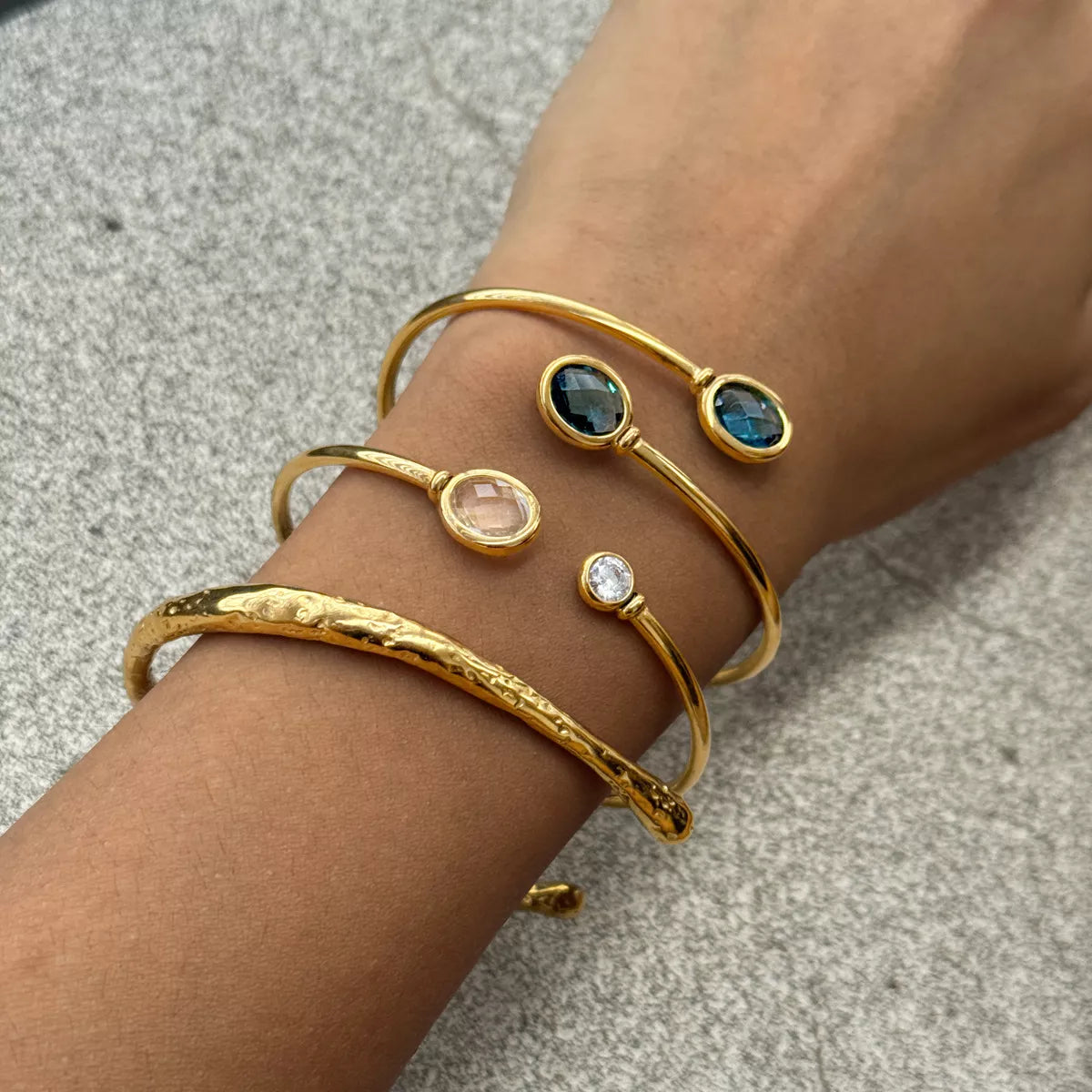 18K Gold-Plated Open Cuff Bracelet - alternate jewelry view