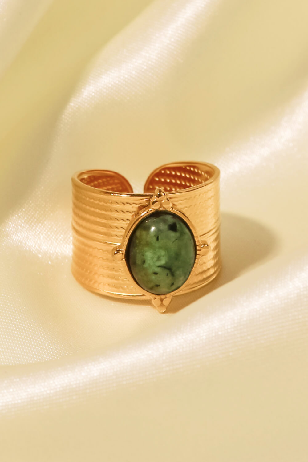 18K Gold-Plated Wide Open Ring - alternate ring view