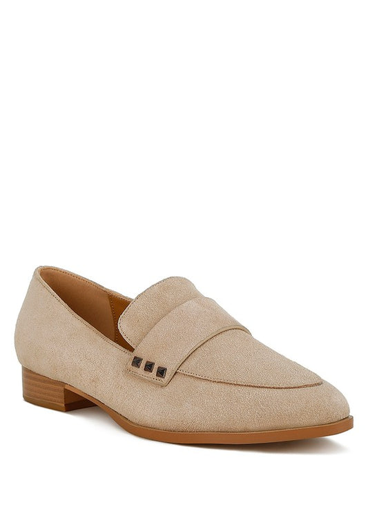 Studded Suede Loafers