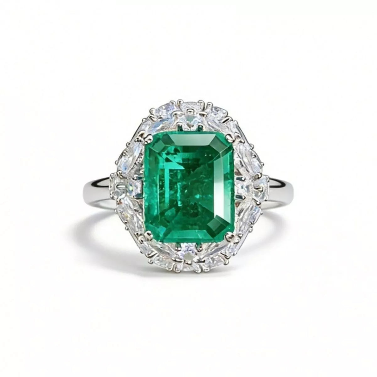 Sterling Silver Zircon Ring - alternate ring view