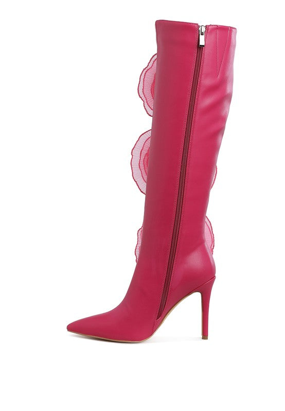 Big Rose Long Boots