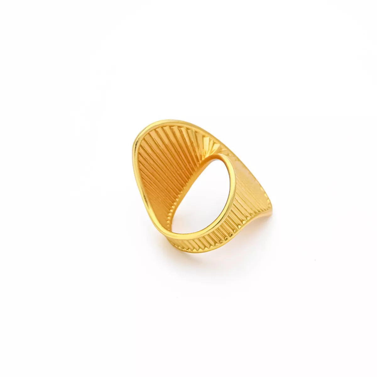Irregular Twisted Texture Ring - alternate ring view