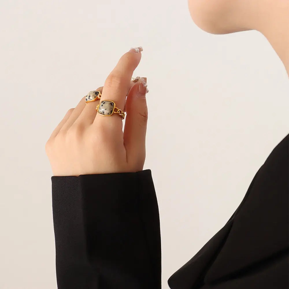 Raw Gemstone Ring in Natural stone/Silver - women's ring