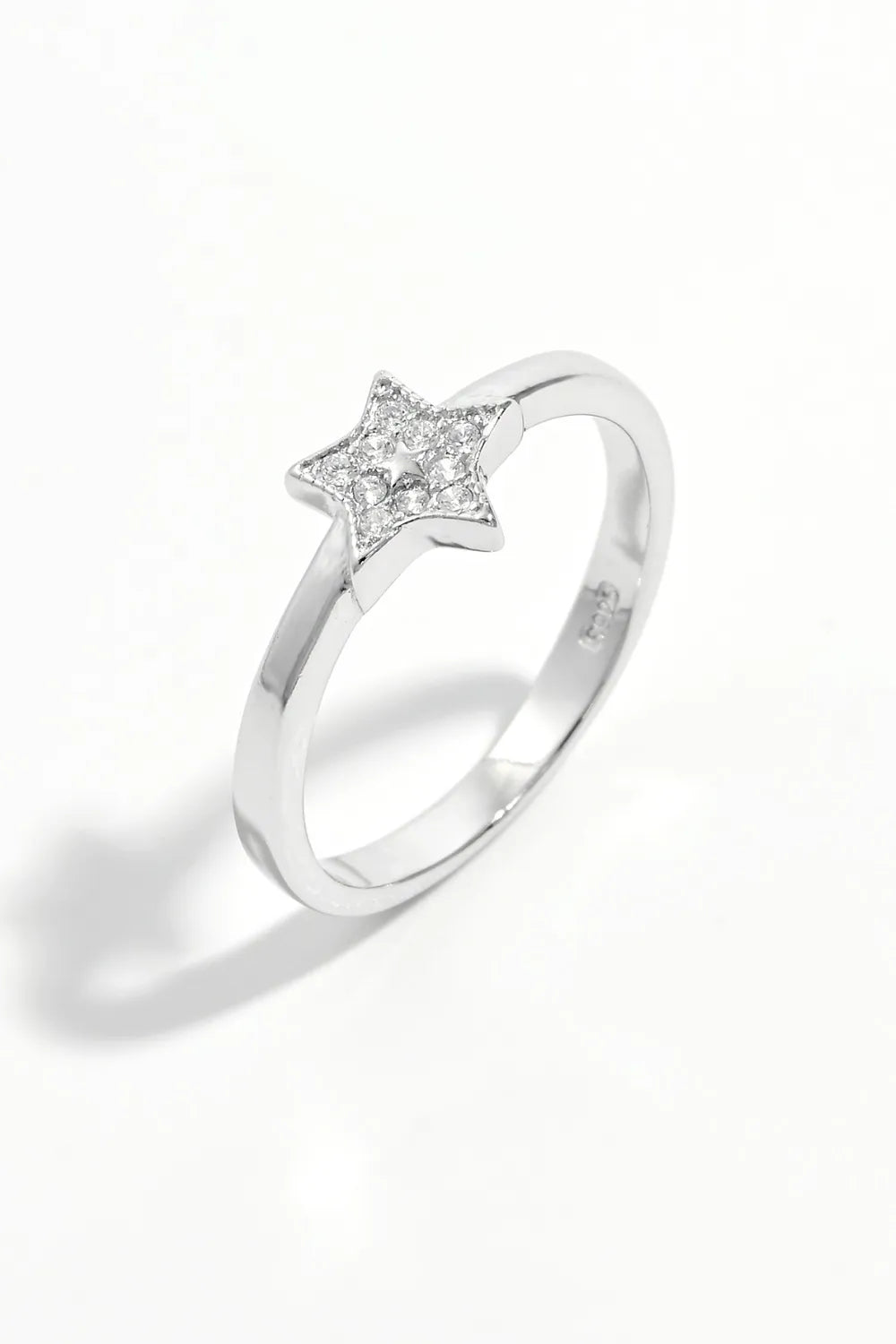 Sterling Silver Inland Zircon Star Ring in Silver - women's ring