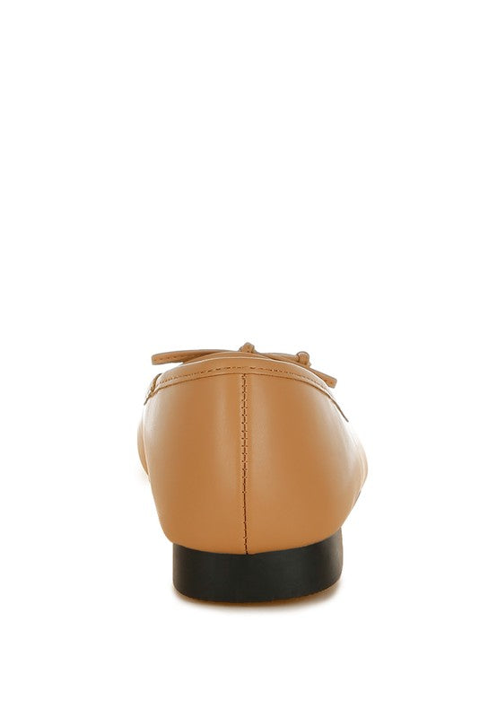 Faux Leather Ballerinas