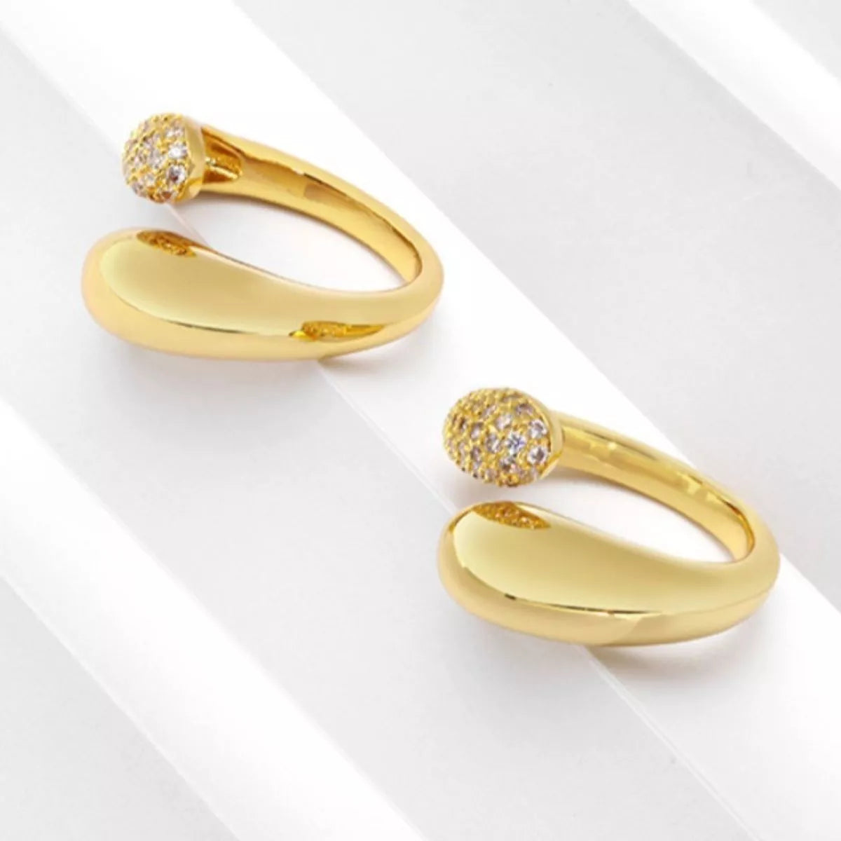 18K Gold-Plated Open Ring in Gold - women's open ring