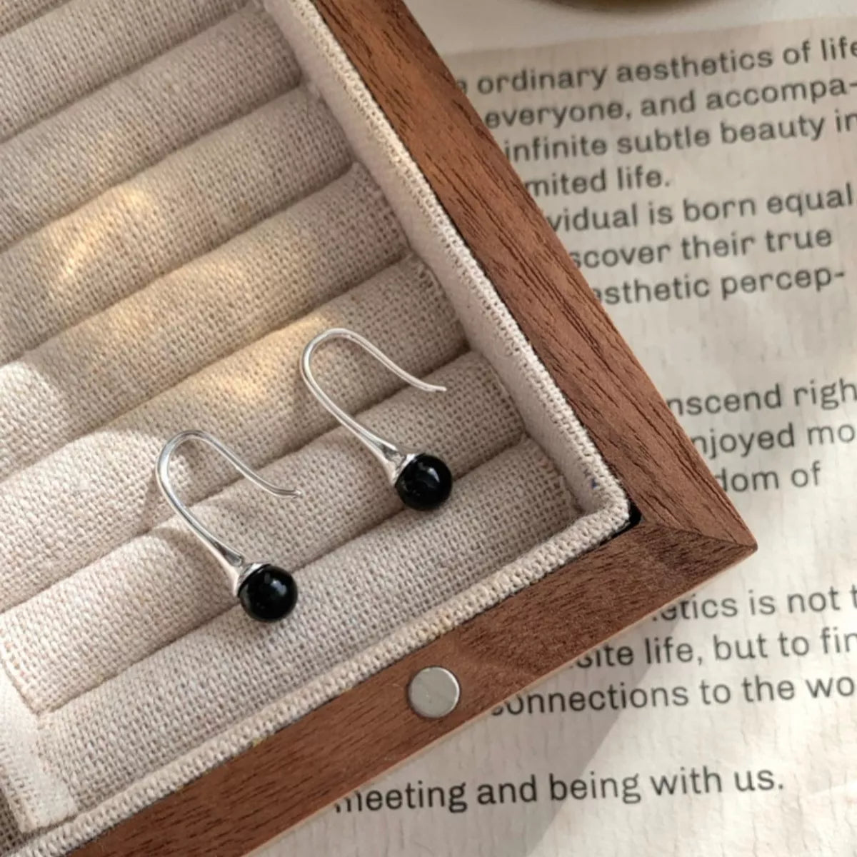 Teardrop Hook Earrings - alternate earring view