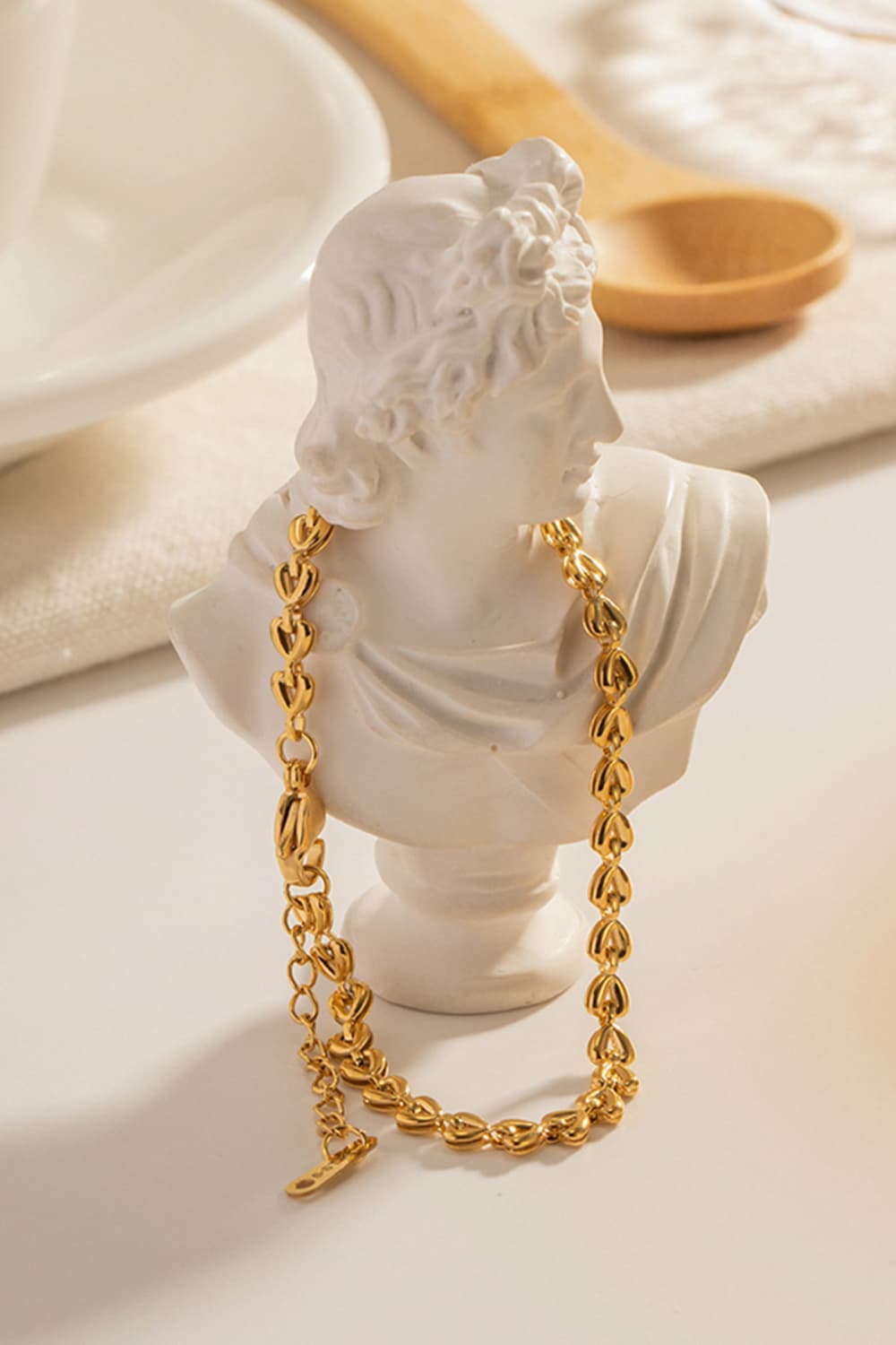 Heart Chain Lobster Clasp Bracelet - alternate jewelry view
