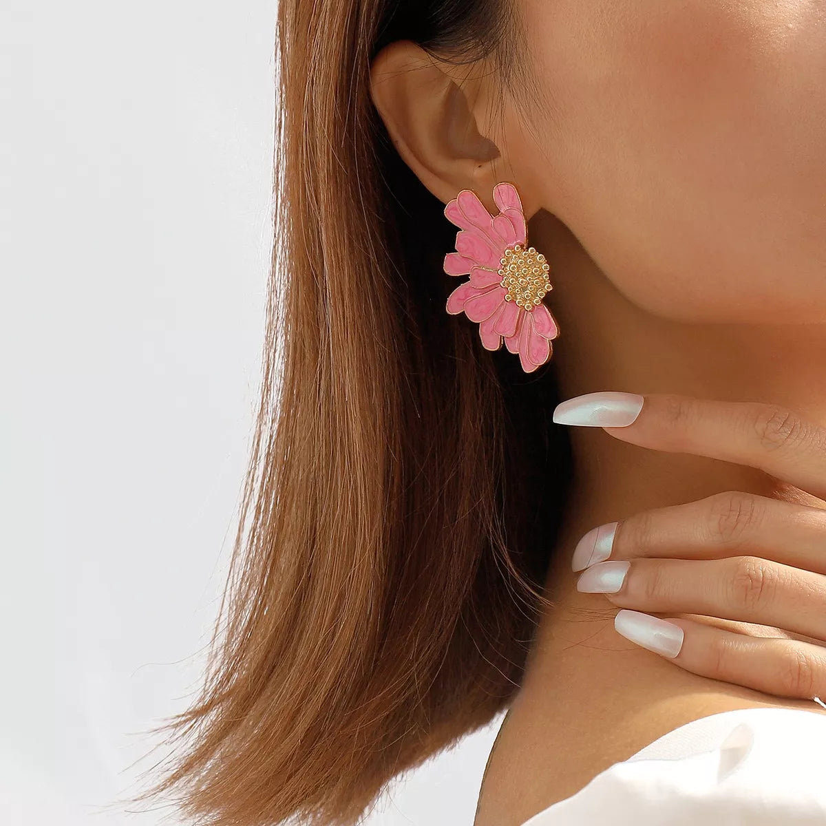 Flower Stud Earrings - alternate earring view