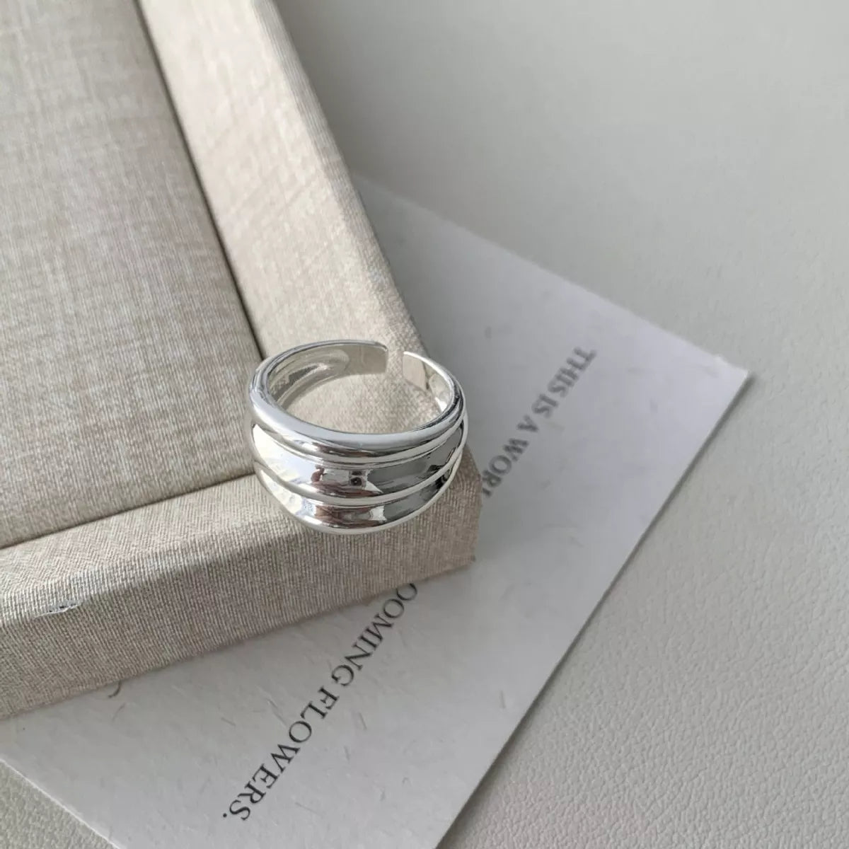 Sterling Silver Open Ring - alternate ring view