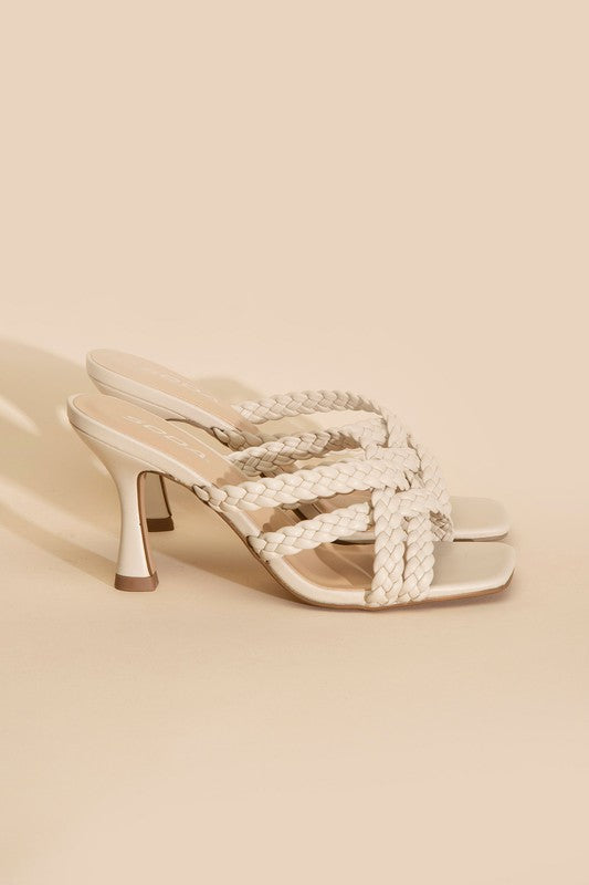 Strappy Braided Heel Sandals