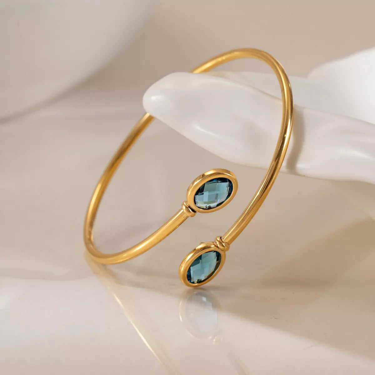 18K Gold-Plated Open Cuff Bracelet - alternate jewelry view