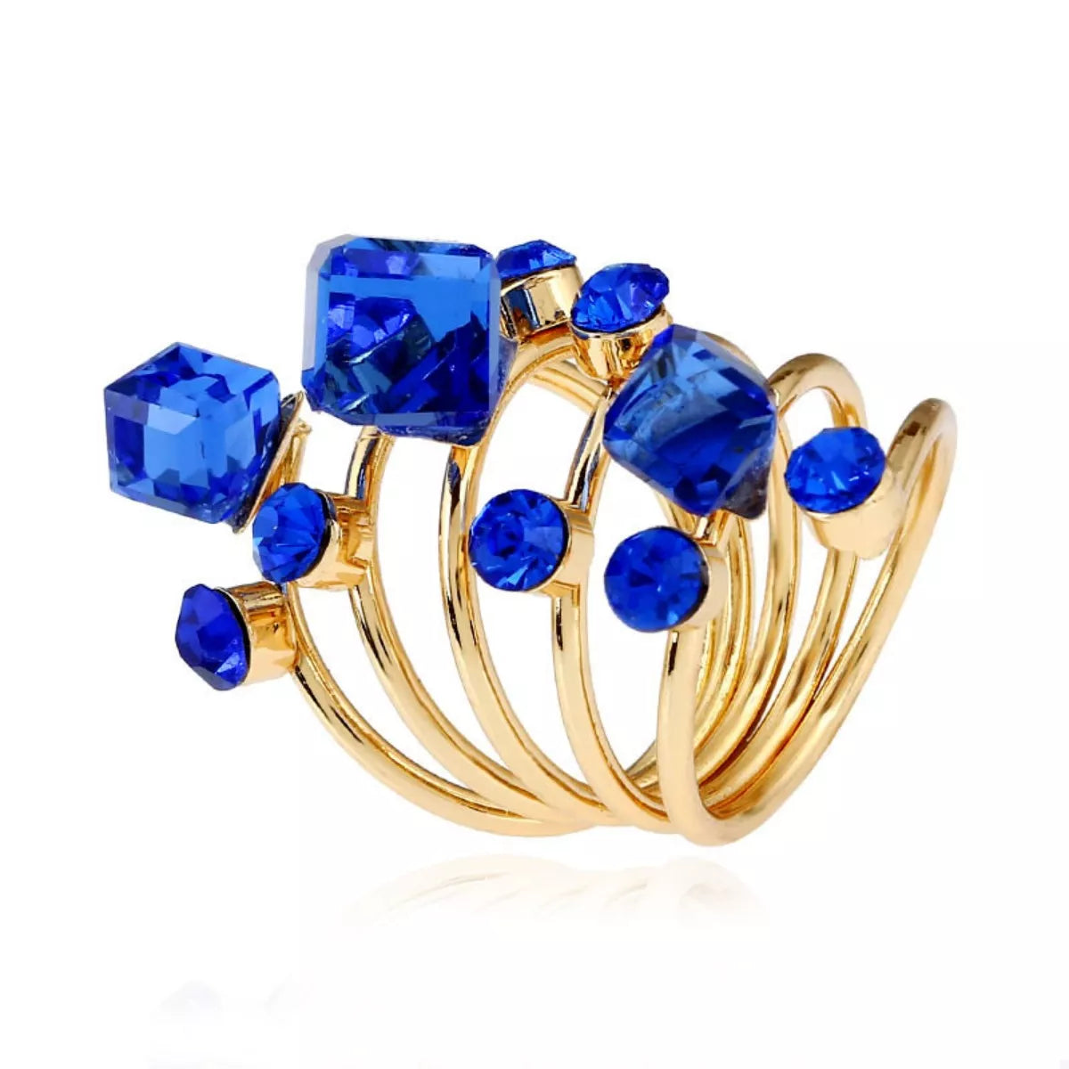 18K Gold-Plated Multi-Layered Ring - alternate ring view