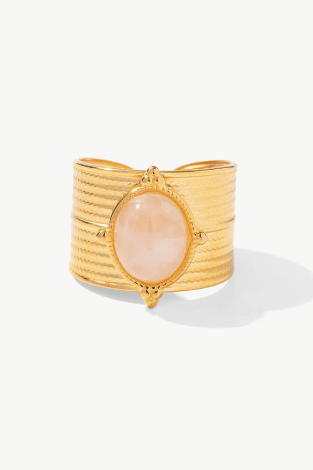 18K Gold-Plated Wide Open Ring - alternate ring view
