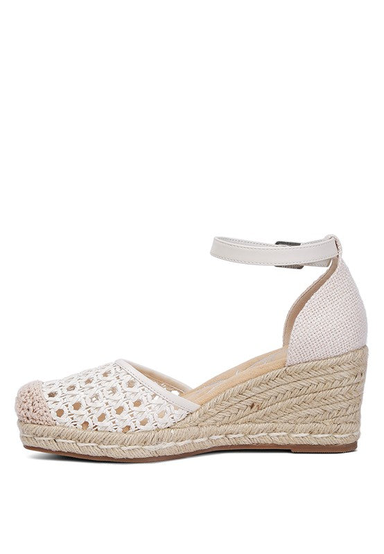 Woven Espadrille Wedge Sandals